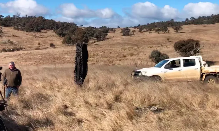 去年8月掉落澳洲的太空殘骸。翻攝YouTube/Brad Tucker