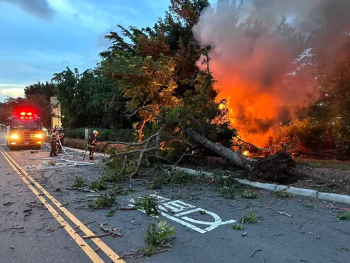 乍見這個突減速 TOYOTA 86跑車翻覆燒成火球!駕駛受傷爬出