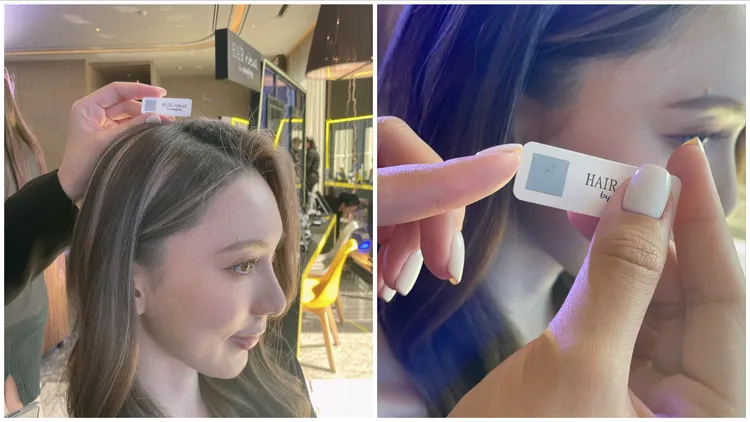 檢測過程新添全新皮脂試紙。張家玲攝