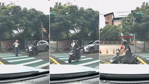 騎士逆向左轉衝斑馬線「不讓行人還幹譙」 駕駛目睹超氣