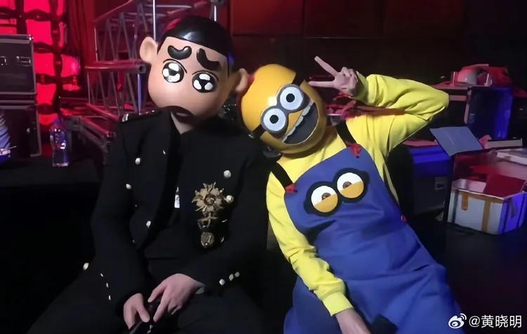 黃曉明（左）難忘和李玟的合作。翻攝黃曉明微博