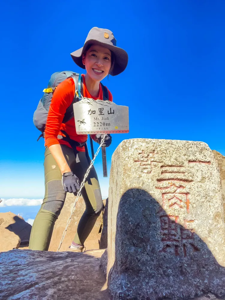 蘇晏霈熱愛爬山運動，經常分享登山照片。翻攝蘇晏霈臉書