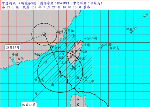 中南部風雨愈晚愈強!10縣市豪大雨特報 颱風深夜逼近澎金