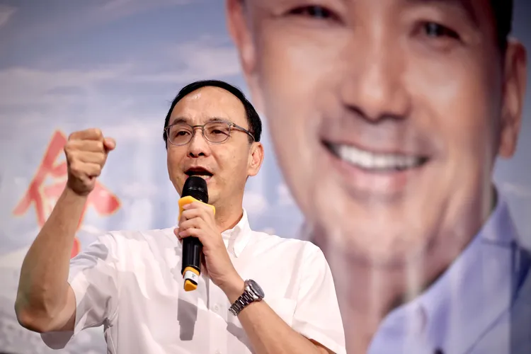 朱立倫表示團結一心共同努力，去年才有這麼好的成績。林林攝