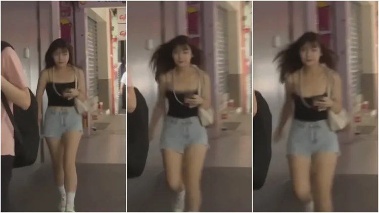 網友誇路人正妹豐滿上圍超晃、魄力滿點。翻攝自YT頻道《ANNnews》