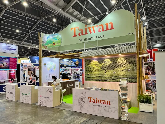 今年2月舉行的NATAS春季旅展，台灣參展。翻攝駐新加坡台北代表處官網