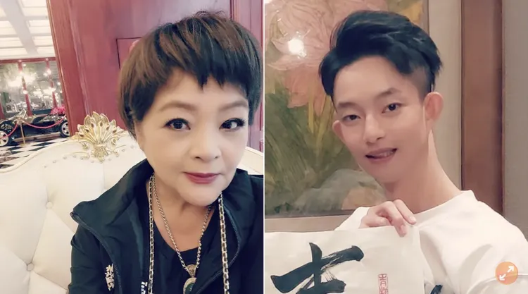 演員易淑寬(左)的獨子易寶宏(右)在外役監服刑，引發爭議。翻攝易淑寬臉書
