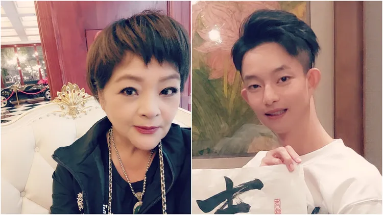 因夜店殺警案入獄的易寶宏(右)是資深藝人易淑寬之子。翻攝自易淑寬臉書