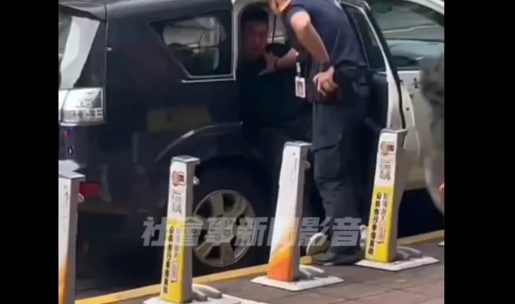 大安警到場壓制張員。翻攝自社會事新聞影音