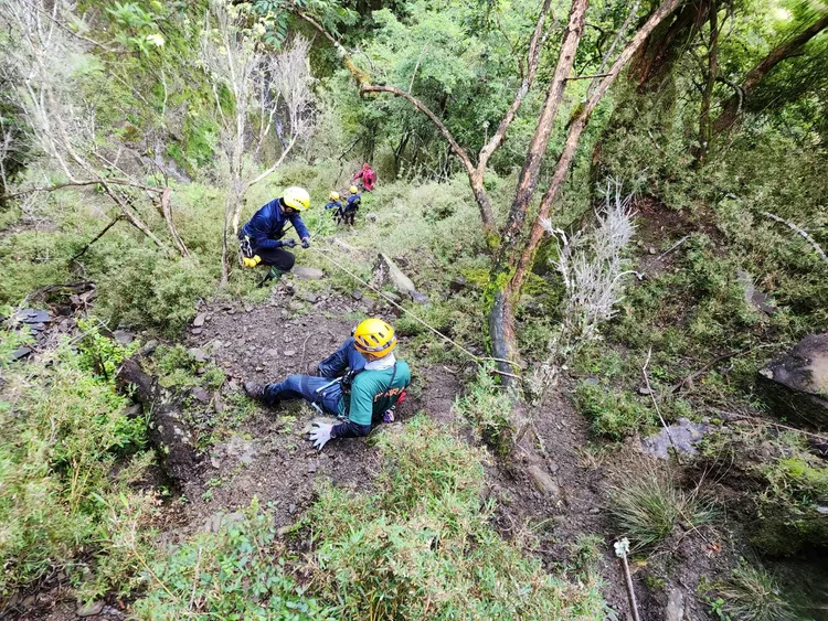 山路陡峭難行。讀者提供