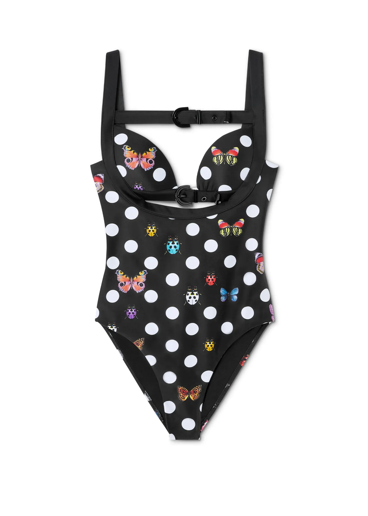 Dua Lipa x VERSACE「La Vacanza」聯名系列Butterflies鏤空連身泳衣,4萬元。品牌提供