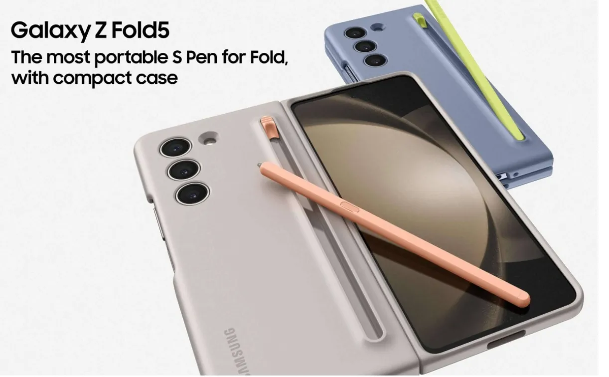 三星最新折叠萤幕手机Fold 5。翻摄官网