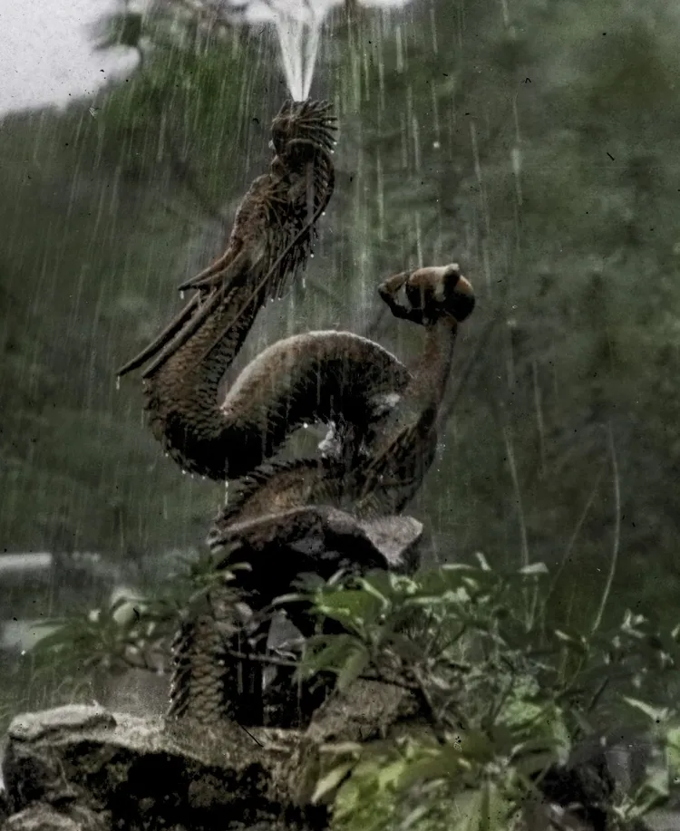 台灣神社神龍圖。圓山飯店提供