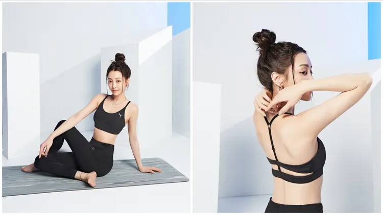 謝欣穎為PUMA Studio絕美瑜珈系列裝束拍攝形象照。品牌提供
