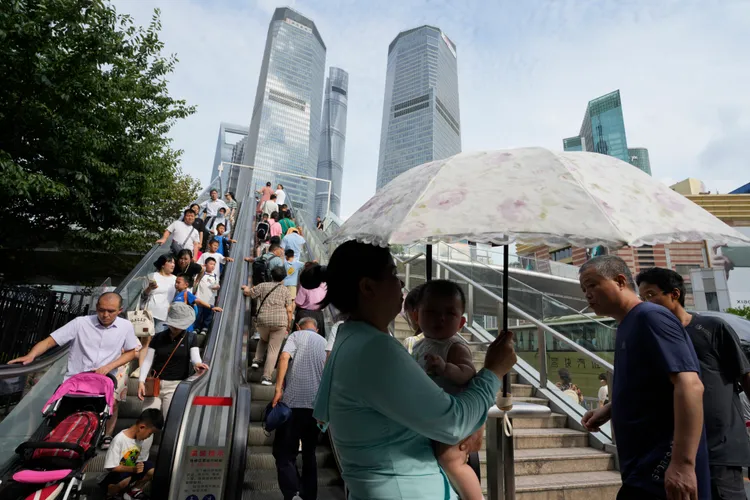 上海街景。美聯社