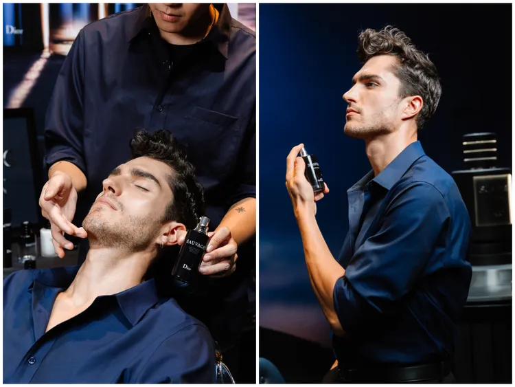 快閃店內提供的男仕臉部理容服務。品牌提供