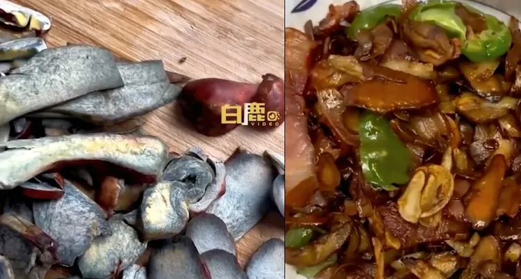 蘑菇「見手青」（牛肝菌）是人間美味，若是沒有料理好，仍有毒性殘留。翻攝微博/安徽白鹿滁州