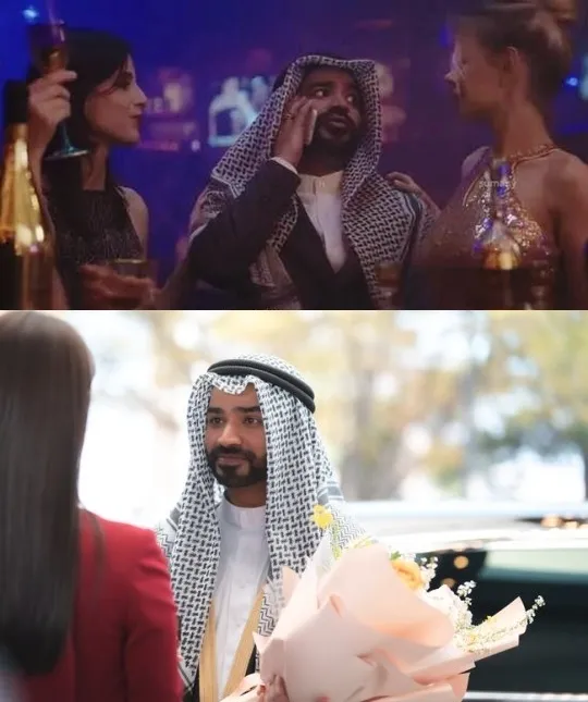 阿拉伯觀眾不滿劇中把阿拉伯王子塑造成愛玩的形象。翻攝Netflix