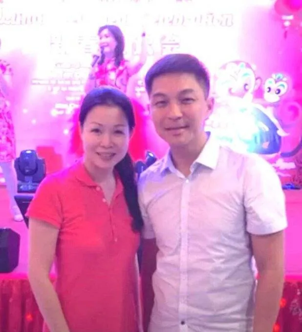 李顯龍雖曾苦勸前議長陳川仁（右）與同黨的前議員鍾麗慧（左）懸崖勒馬，仍阻止不了兩人的愛戀。翻攝推特