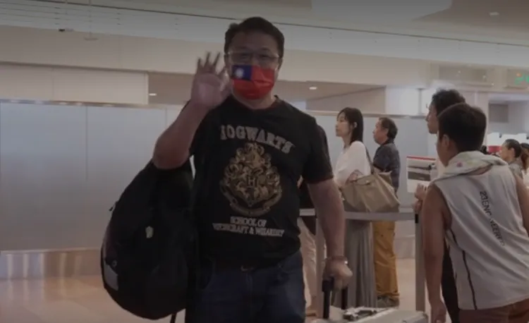 李孟居已抵達日本。翻攝英國廣播公司網站