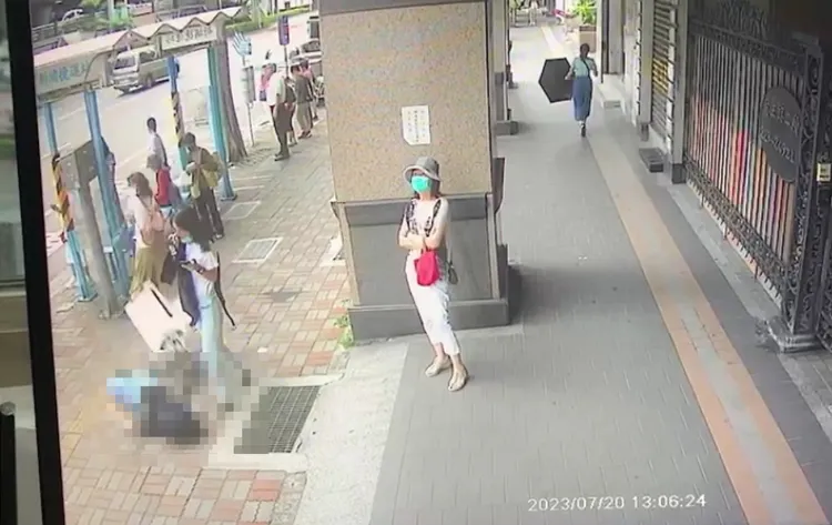 冷氣墜落砸死女大生。翻攝畫面