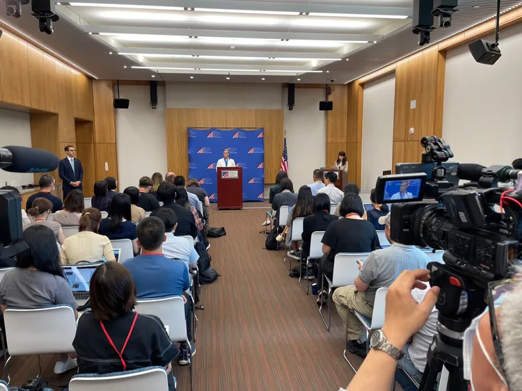 記者會現場。彭欣偉攝