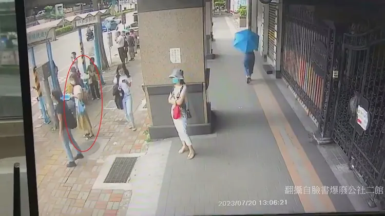 女大生遭冷氣機砸中不幸意外。翻攝自臉書「爆廢公社二館」