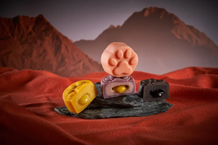 茗月流芯禮盒桃山月餅。凱撒飯店提供