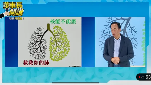 郭台銘直球對決!表態核能不能廢 一次談核一到核四「絕不能缺電」