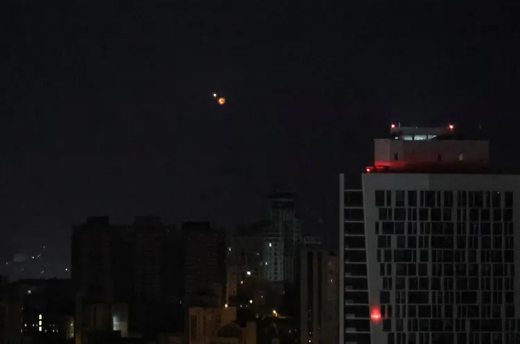 基輔遭遇俄羅斯無人機攻擊。路透社