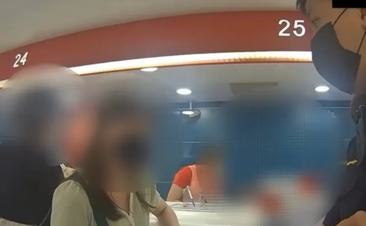 警方勸說李女這是詐騙陷阱。翻攝畫面