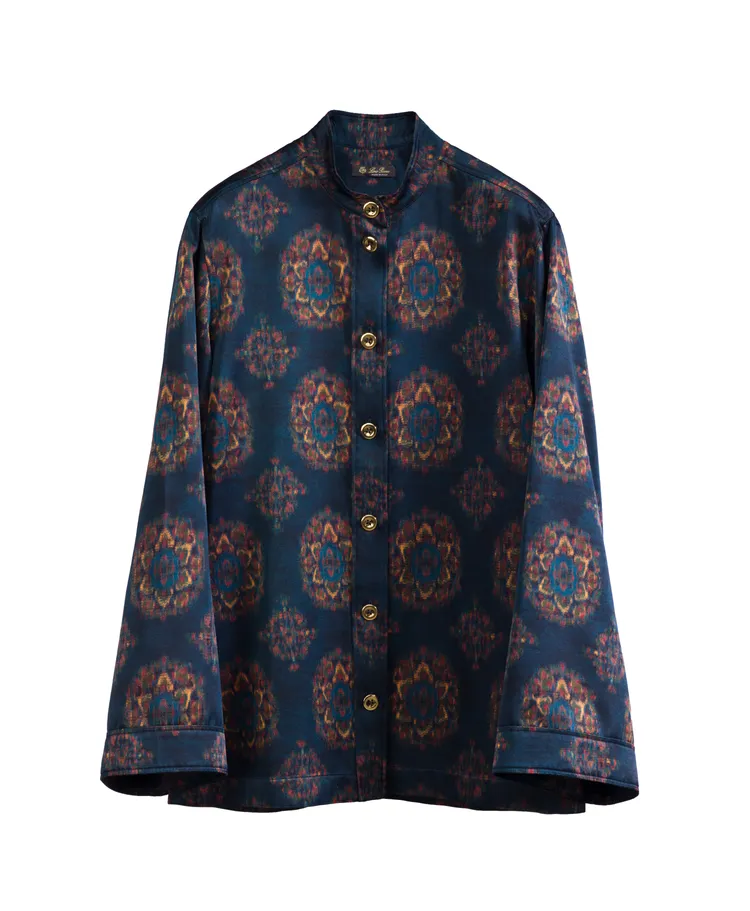 真絲印花上衣，12萬6400元。品牌提供