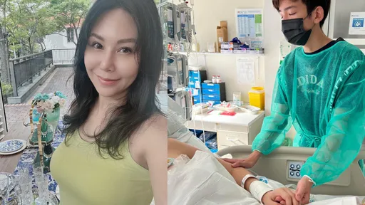 洪曉蕾西班牙手術脫離險境!轉入一般病房 兒探望緊握手