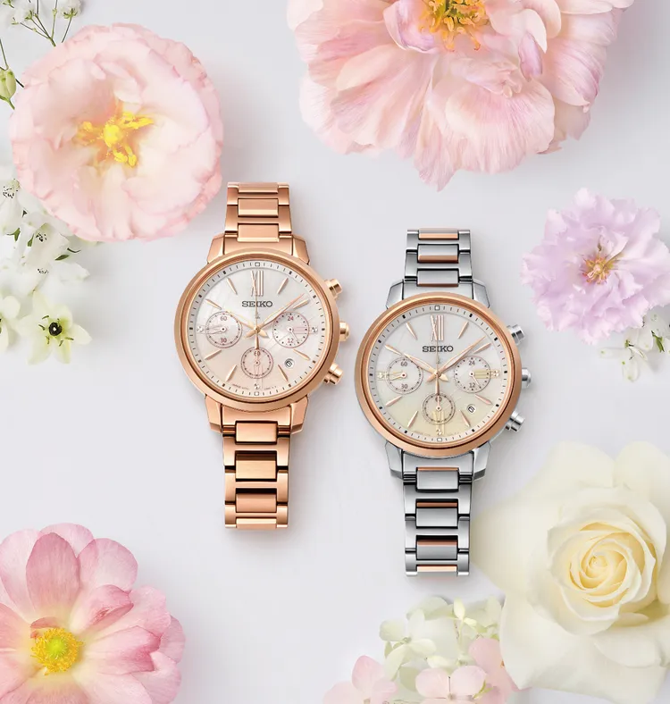 SEIKO Lukia 太陽能女錶SSC918J1（左）2萬4000元、SSC920J1（右）2萬2500元。品牌提供