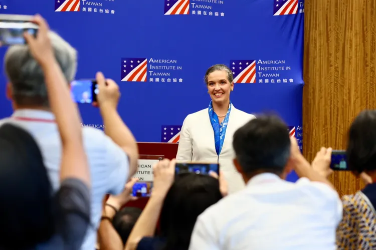 孫曉雅出席媒體記者會。彭欣偉攝