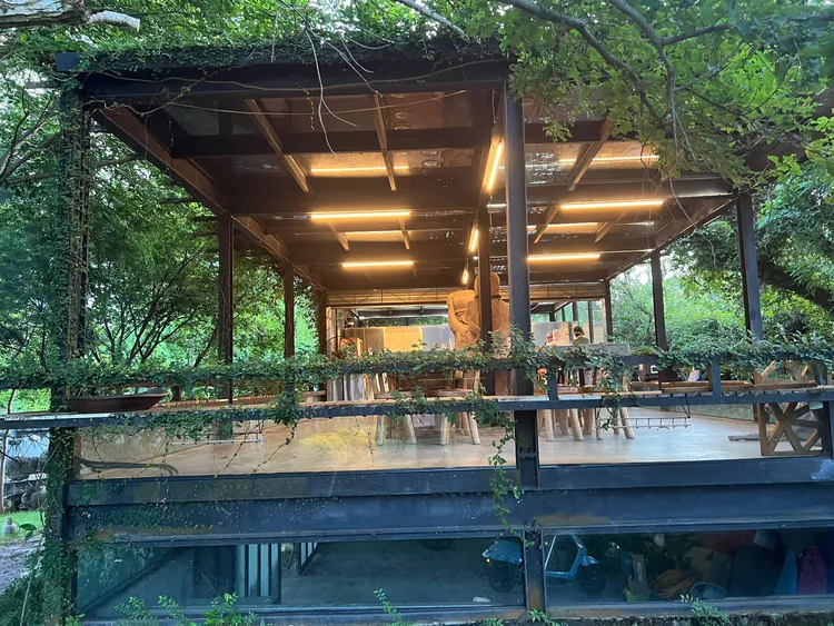 慶生場地充滿綠意。讀者提供