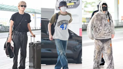 BTS機場秀精品好隨興 柾國輕鬆穿塗鴉運動服整套就要13萬