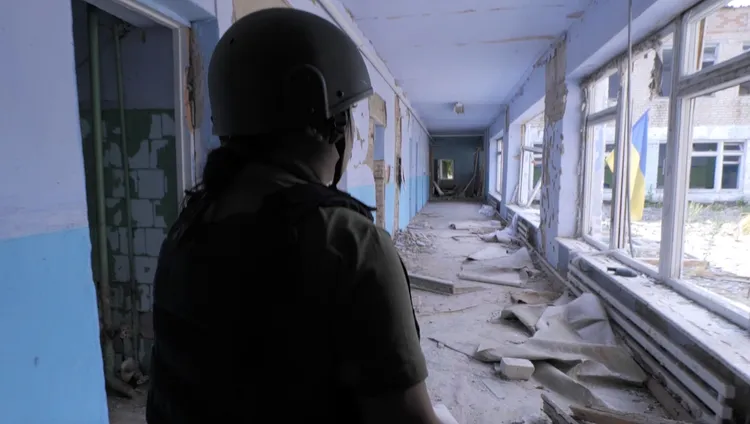 台灣基進高雄黨部執行長楊佩樺前進烏克蘭。台灣基進提供