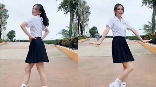 網美花森米大挑戰！穿高中制服跳愛你　粉絲讚「爺青回」了　