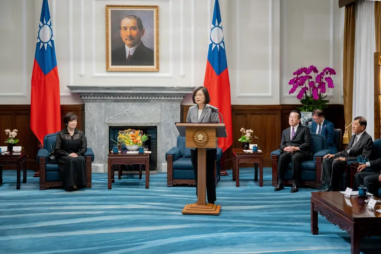 蔡英文感念安倍前首相總是以行動表達對台灣的支持。總統府提供