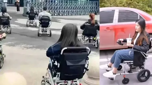 軟抗爭!中國青年「廢物化」 坐電動輪椅上下班