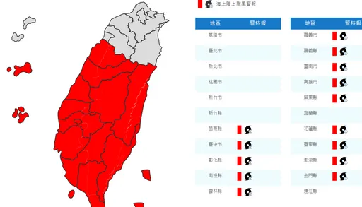 南高屏嘉+雲林、花蓮7鄉鎮 今緊急宣布停班課!10縣市停班課