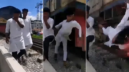 駭人影片|走鐵軌拍抖音「被火車撞爆頭」 17歲少年空中打轉當場慘死
