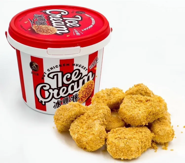 阿奇儂冰雞淋是外型為炸雞的多層次口感冰淇淋。樂天市場提供