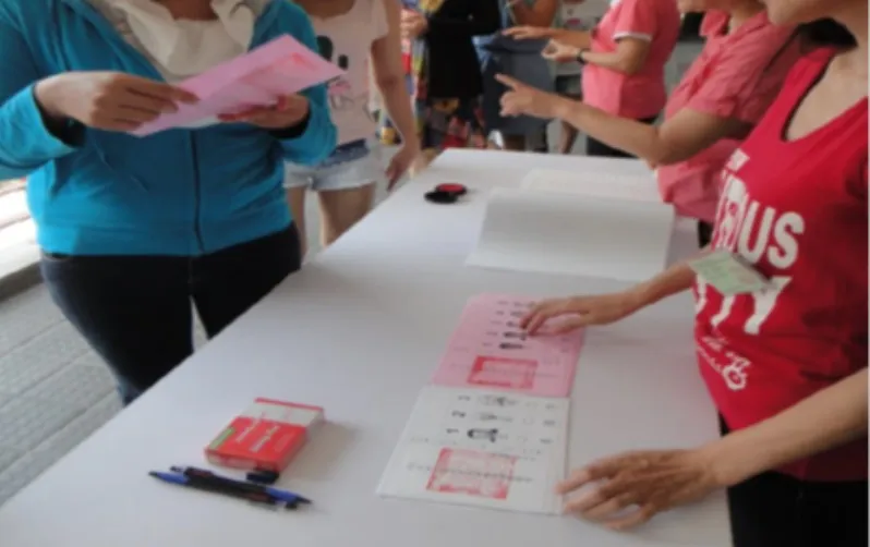 圖為模擬投票狀況。翻攝中選會網頁