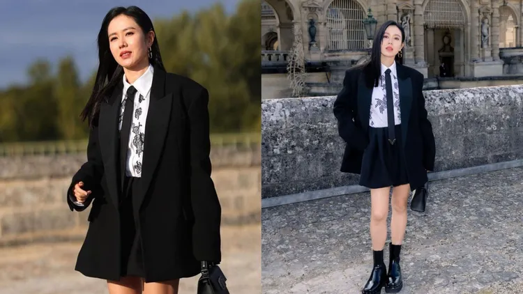 孫藝真月初產後首度公開亮相，現身巴黎看秀。翻攝sonyejingallery IG