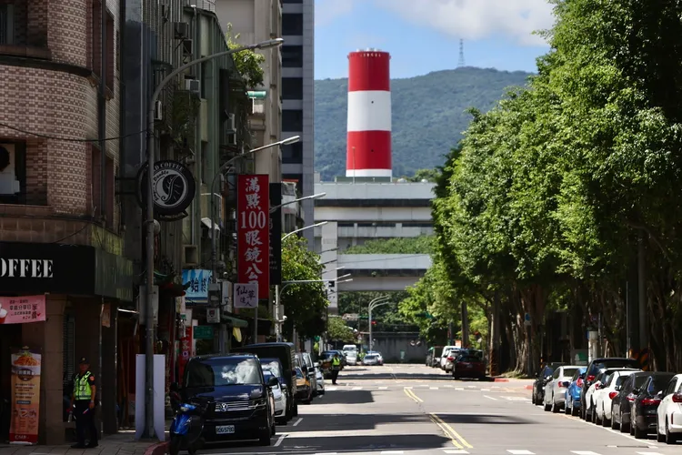 萬安演習，路上淨空。林林攝