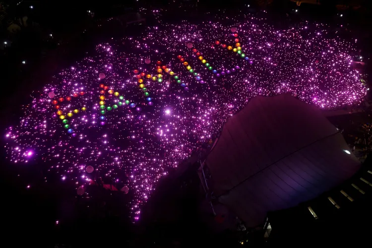 新加坡6月間舉辦了力挺LGBT的粉紅點活動。路透社