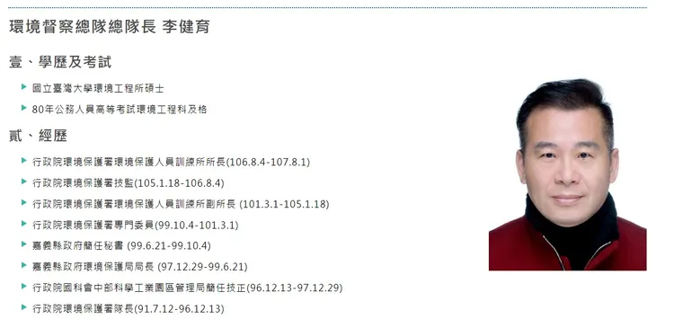 李健育被控性騷。翻攝環保署官網