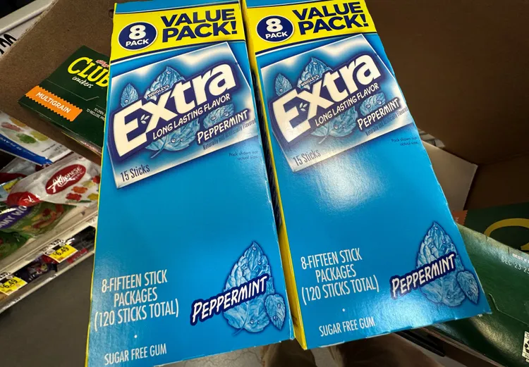 Extra口香糖含有阿斯巴甜成份。路透社